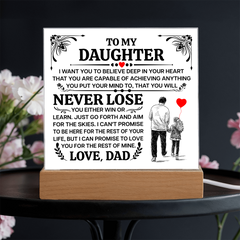 To My Daughter Promise – Acrylic Square